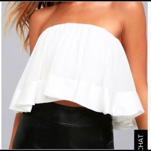 Lulus strapless crop top